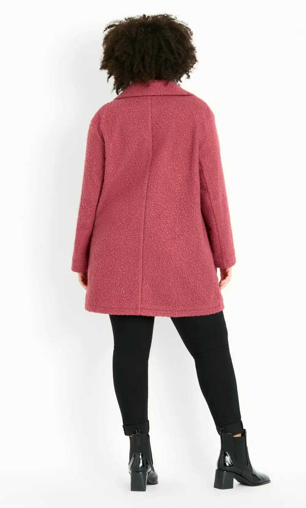 Evans Pink Boucle Coat