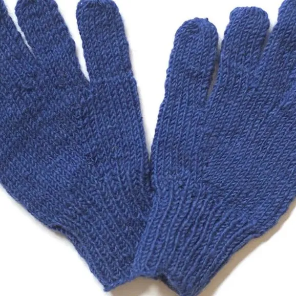 Blue Warm Knitted Gloves