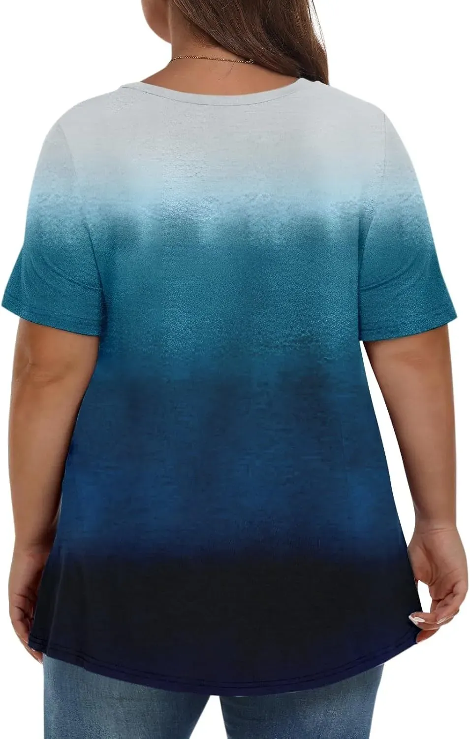 Plus Size Tops for Women Dressy Short Sleeve V Neck Shirts for Women Summer Tops for Women 2024 Floral Print Top