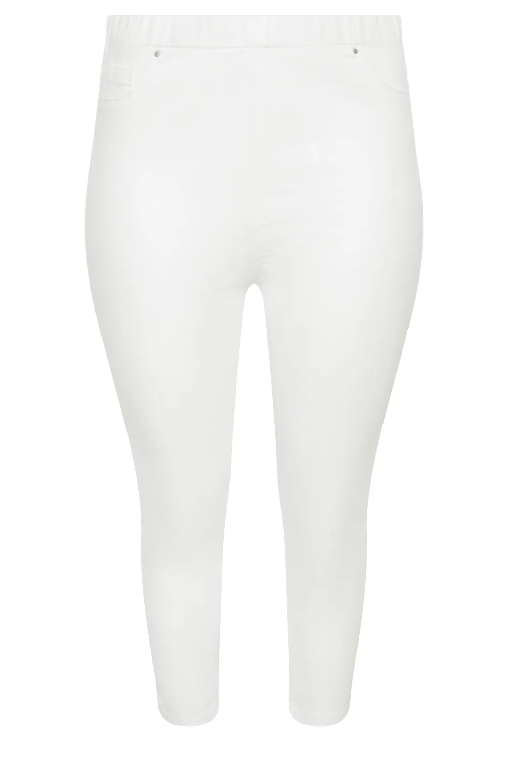 YOURS Curve White Cropped Stretch JENNY Jeggings