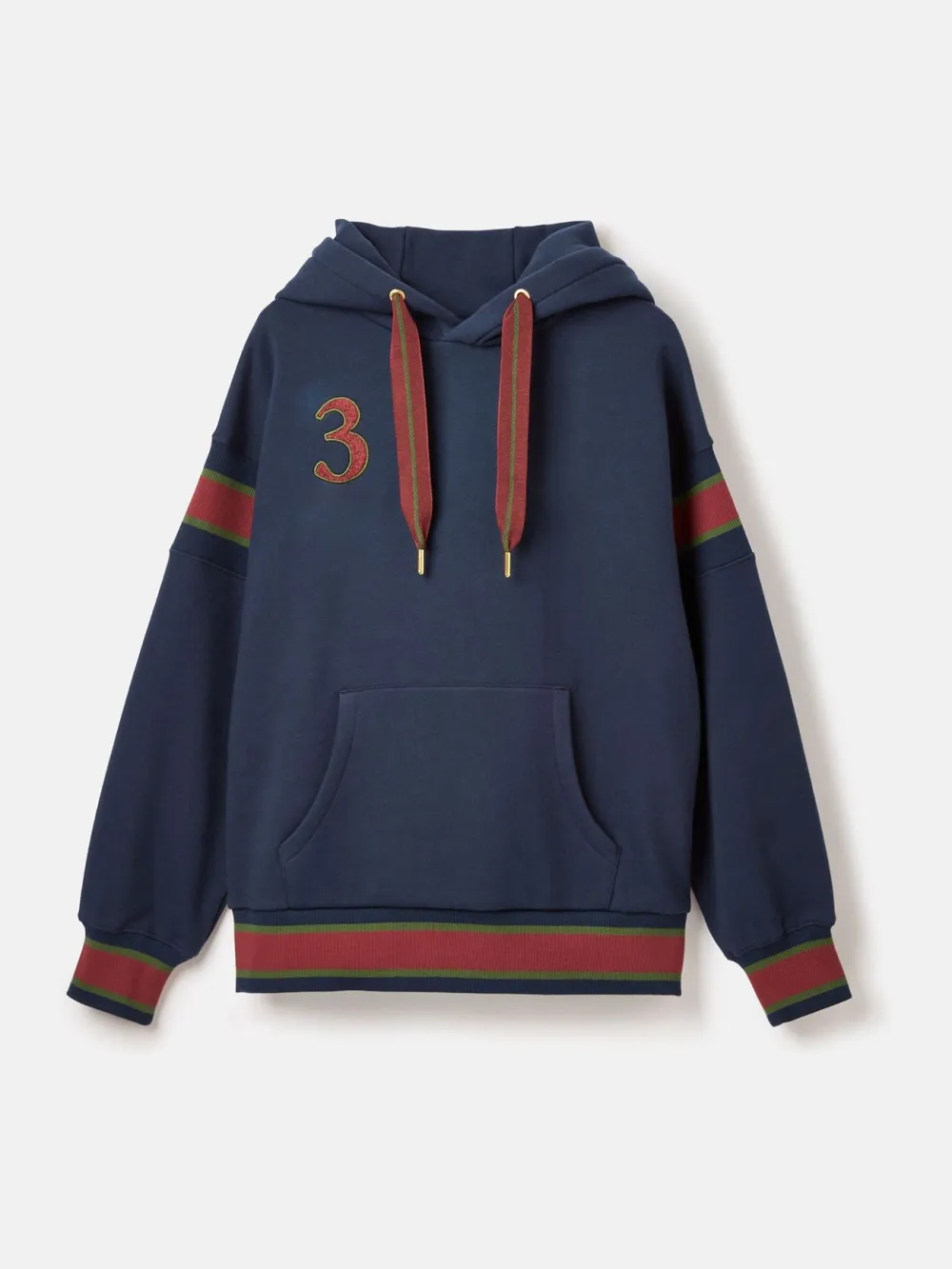Navy blue Embellished Hoodie