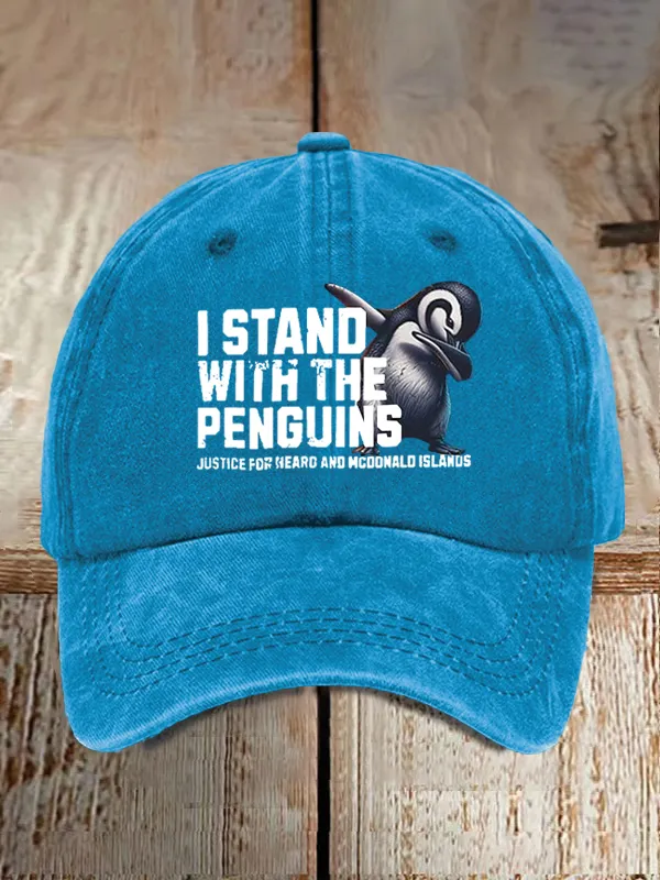 Unisex Istand With The Penguins Justice For Heard And Mcddnald Islands Print Baseball Cap