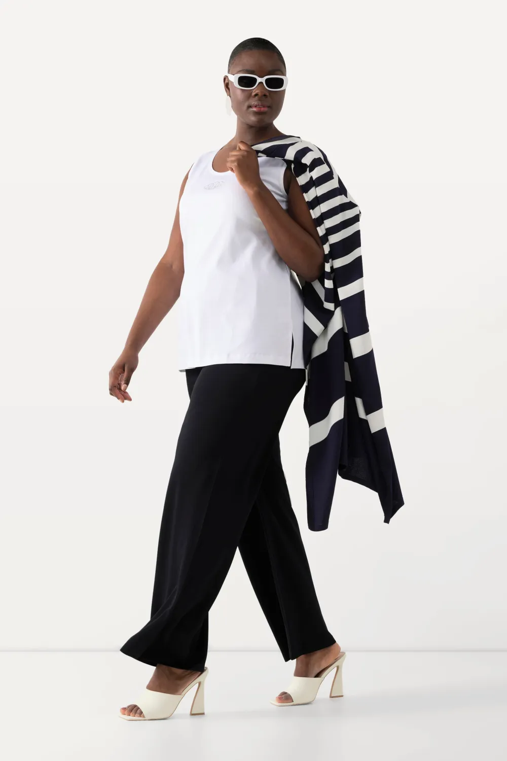 Slinkyhose weites Bein Elastikbund Slinky-Piqué