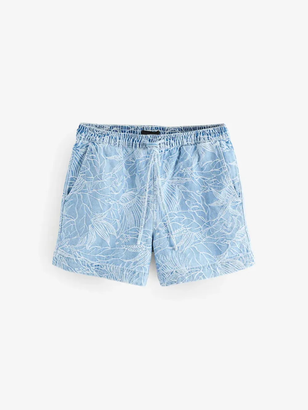 Blue Denim Casual Texture Shorts