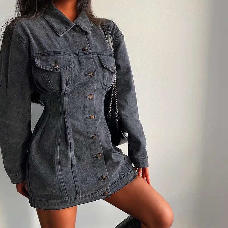 Slim Long Sleeves Denim Dress