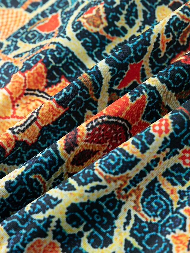 Women's Bomber Jacket Zip up Casual Jacket Fall Floral Print Baseball Jackets Outerwear Long Sleeve Fall  Spring Green Casual Daily