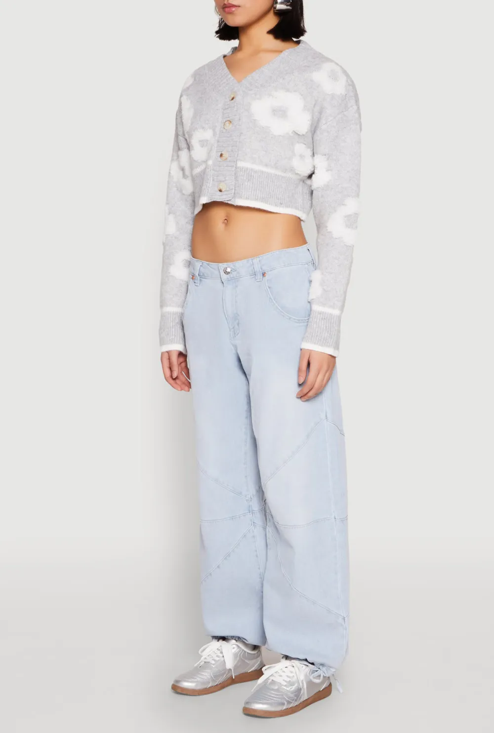 Flower Patterned Cardigan