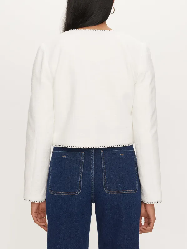 White Textured Jacket