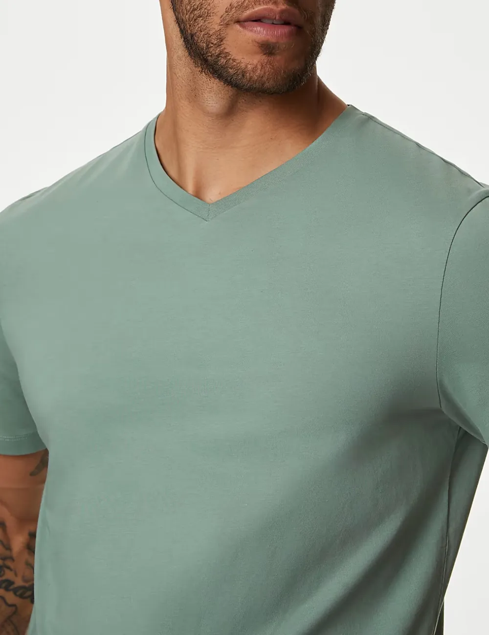 Pure Cotton V-Neck T-Shirt