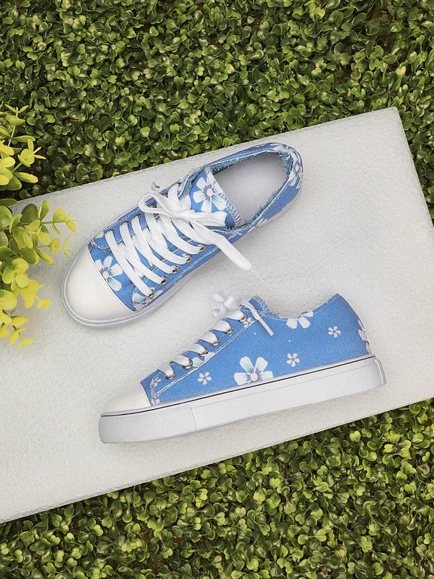 All Season Canvas Sneaker Heel Casual Flats