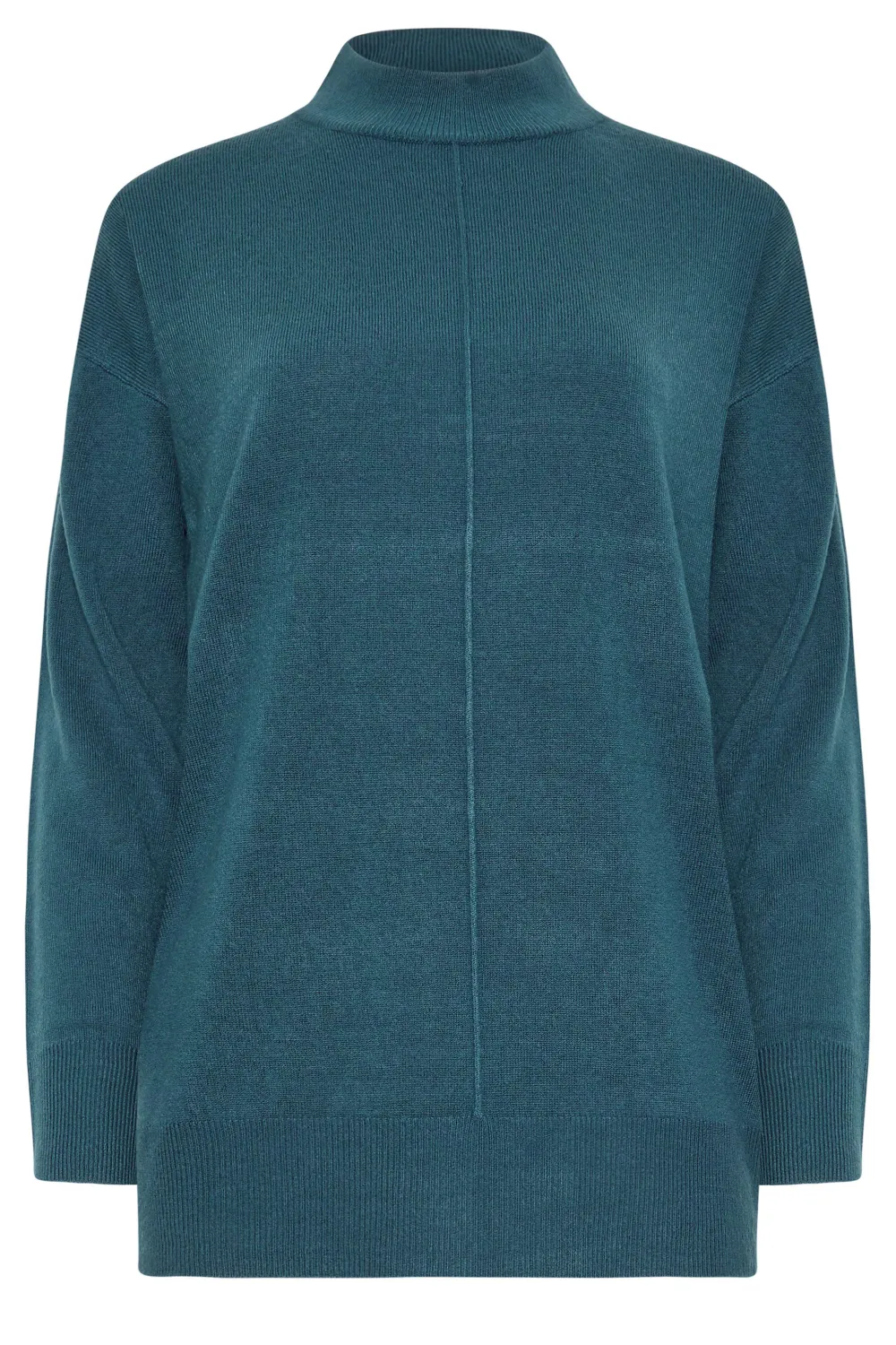 Solid Color High Neck Sweater