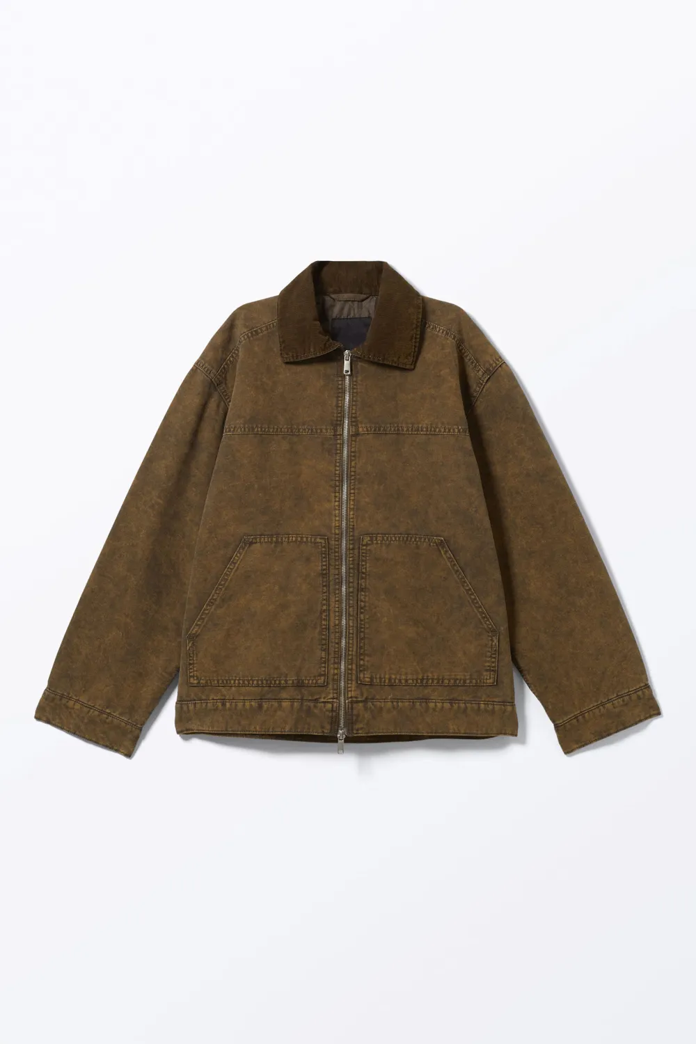 Zip Up Drop Shoulder Jacket