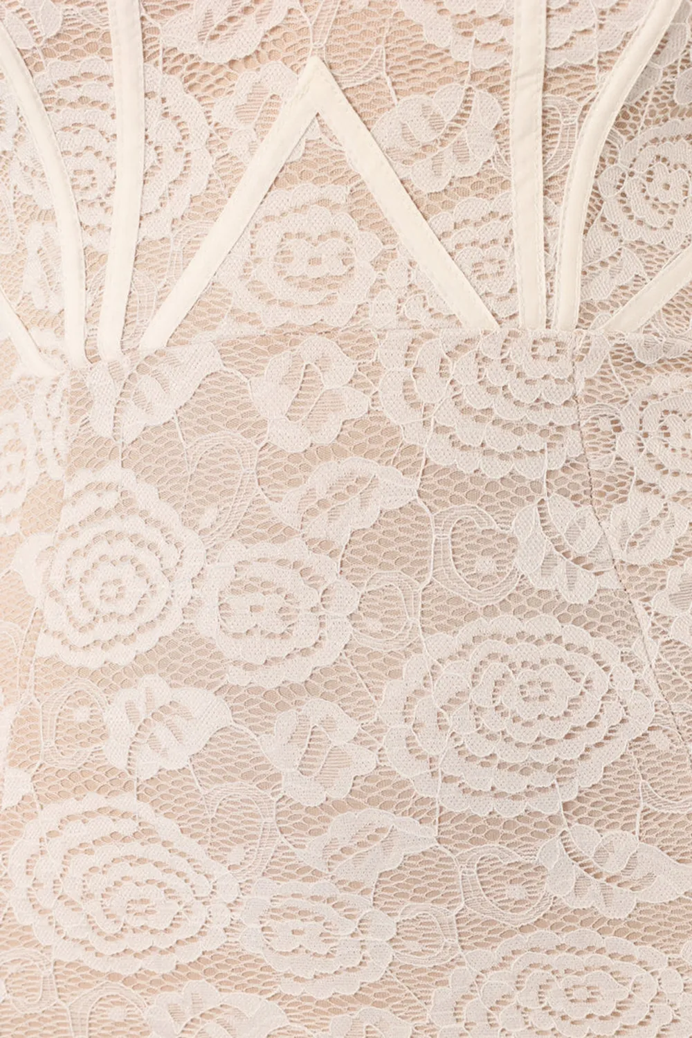 WHITE GAUZE LACE DRESS