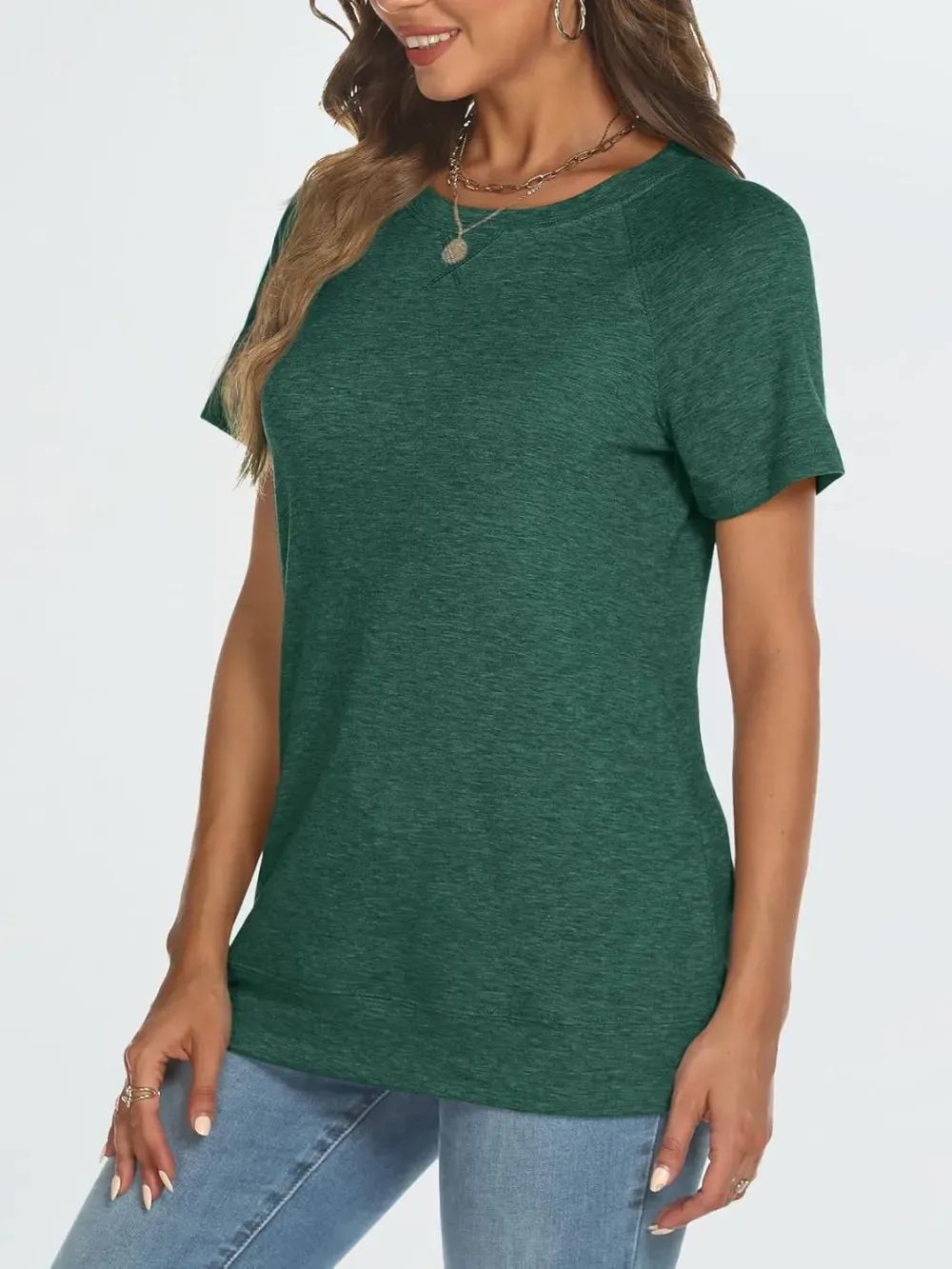 AUTOMET T Shirts Short Sleeve Crewneck Tees for Women Trendy Lightweight Soft Casual Summer Tops Clothes 2024