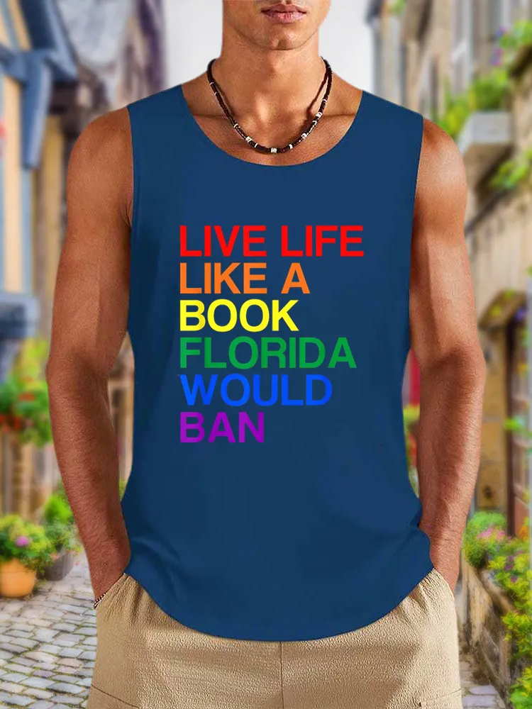 Men'S Vests Live Like Book In Florida