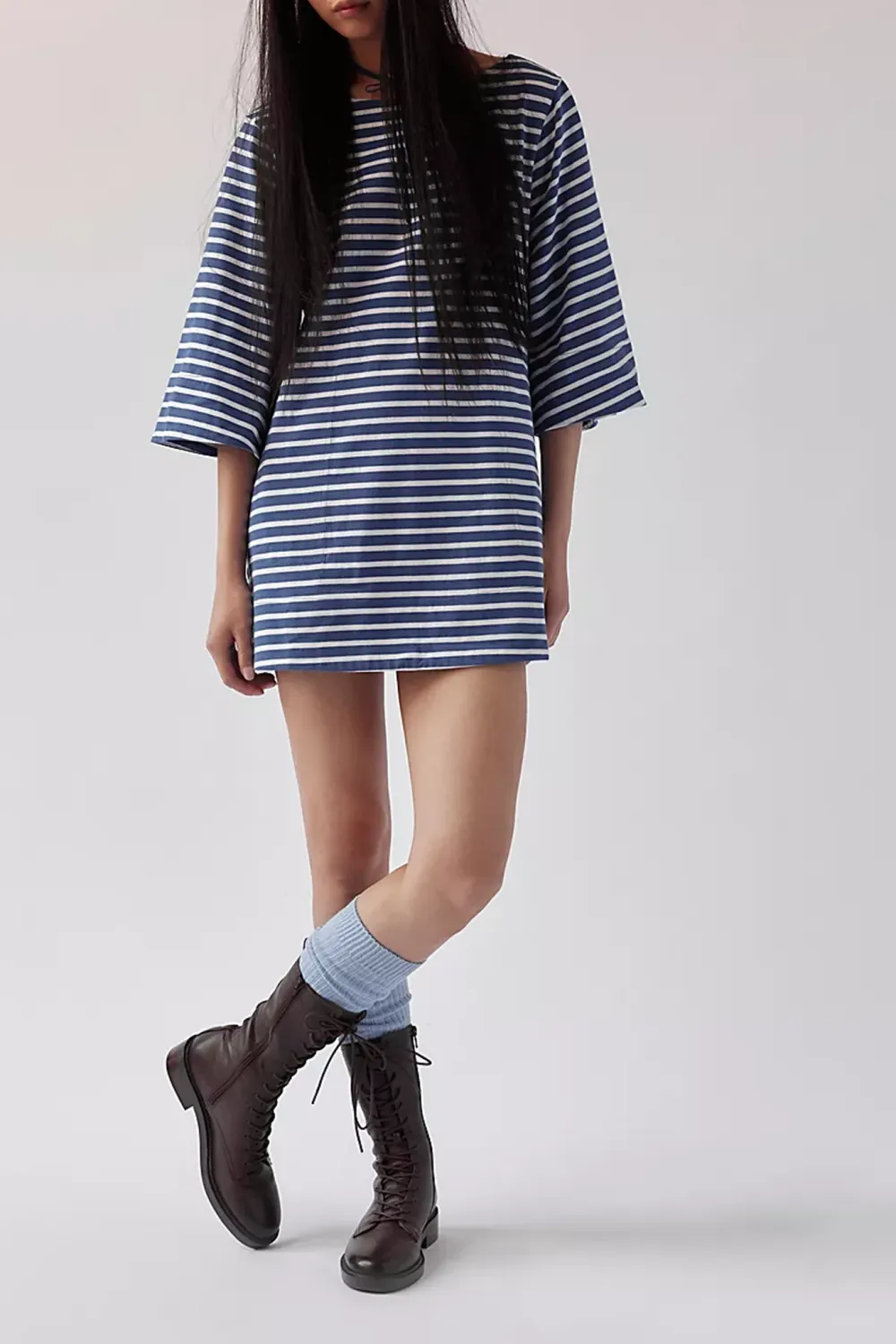 Striped Oversized T-Shirt Mini Dress