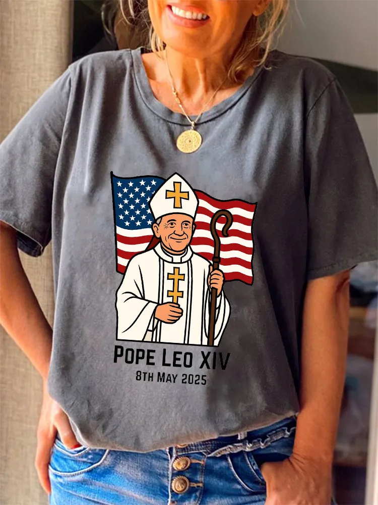 Women'S Pope Leo Xiv 8th May 2025 Round-Neck Short-Sleeved T-Shirt