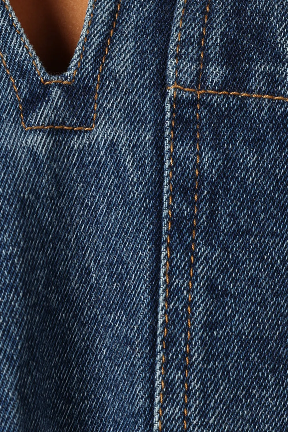 DENIM STYLE LONG SLEEVE DRESS