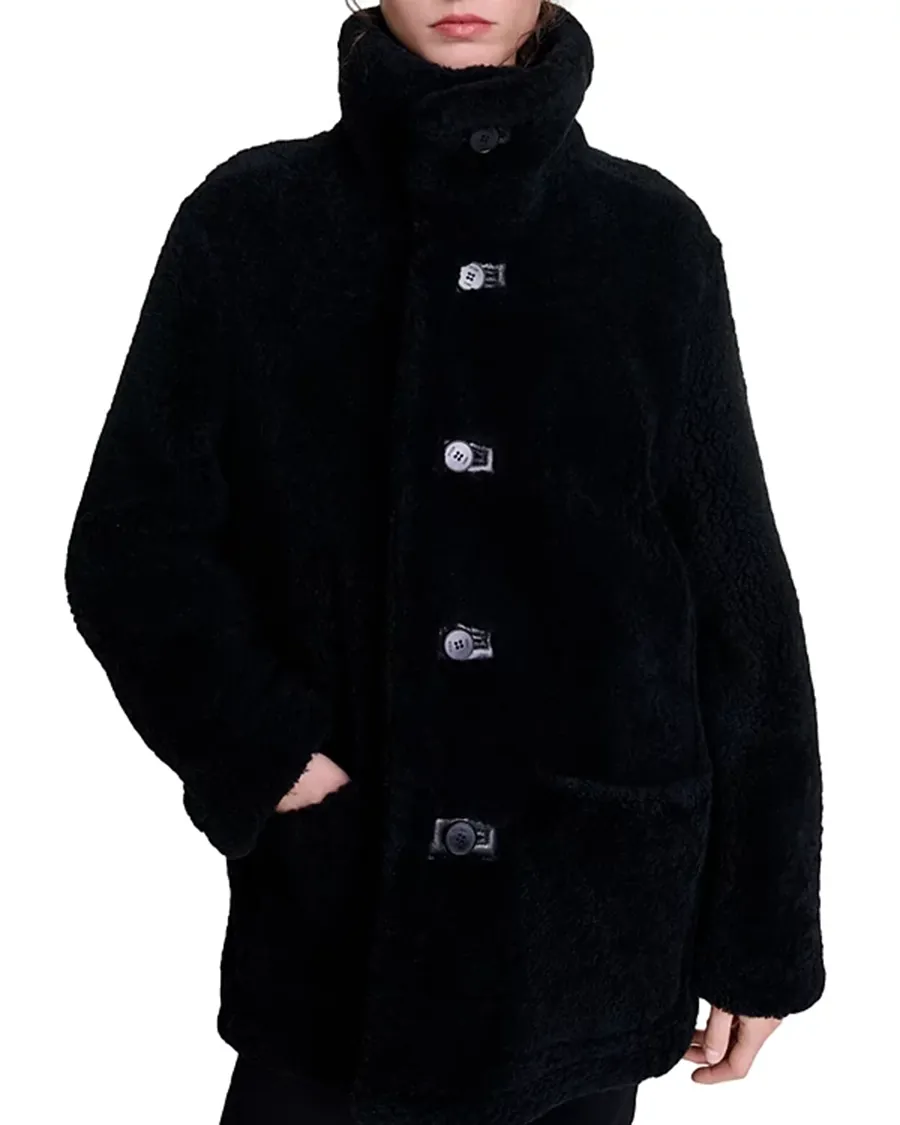 Black Reversible Shearling Jacket