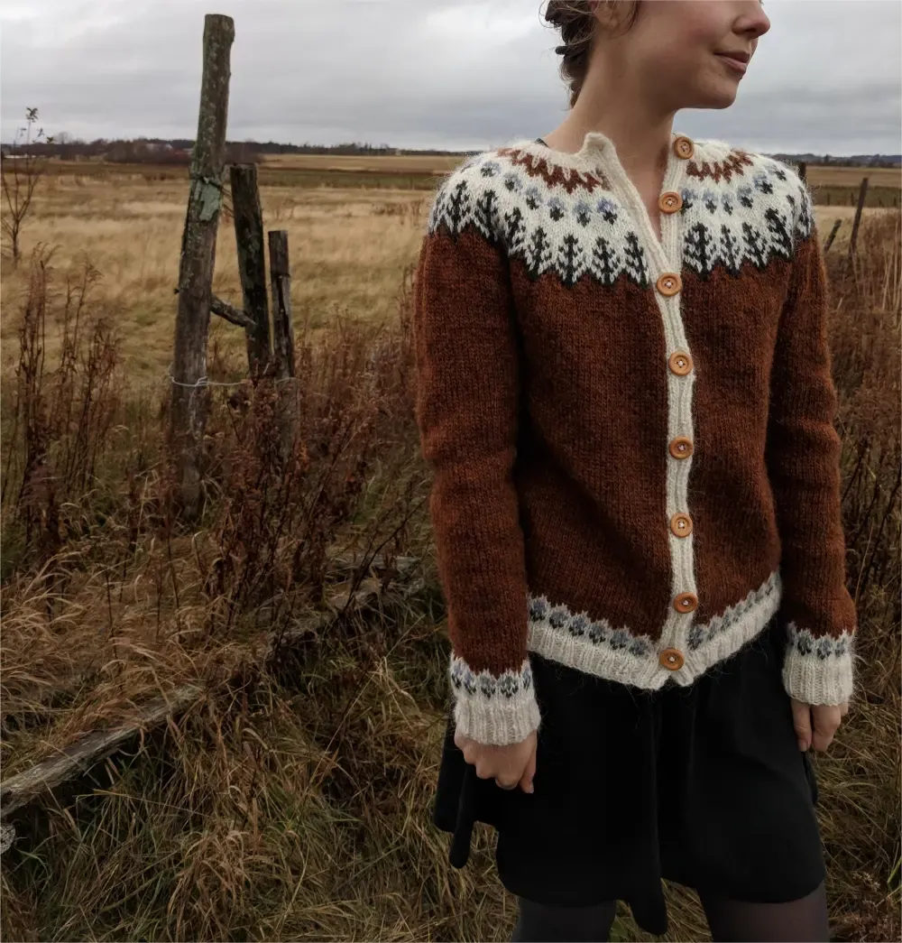 Vintage Button Icelandic Cozy Warm Sweater