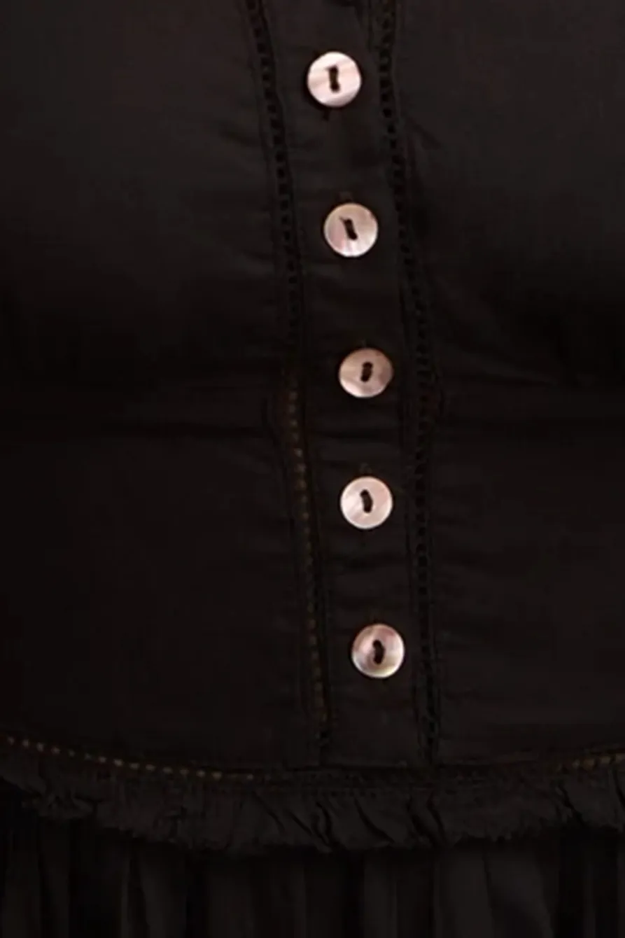 Tiered Ruffle Corset Midi Dress