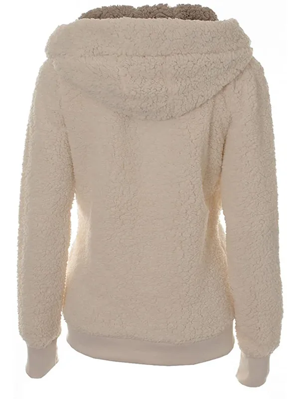 Women's New Hooded Sherpa Casual Winter Warm Jacket