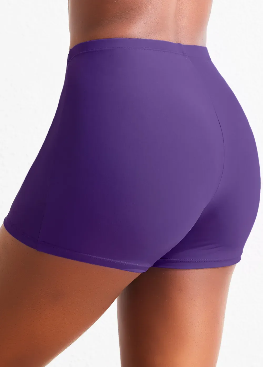 Mid Waisted Peacock Blue Swim Shorts