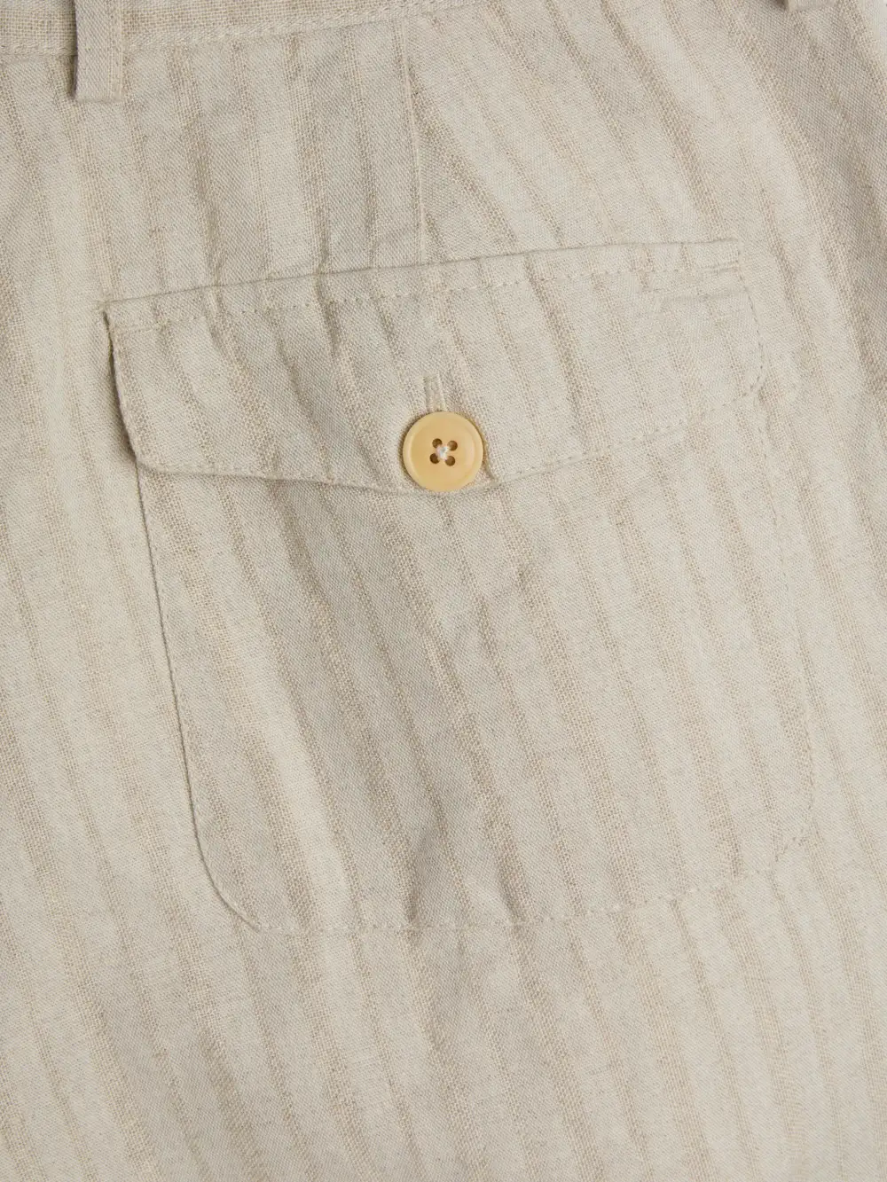 Sand Wide-Leg High Waisted Lightweight Cotton-Linen Trousers
