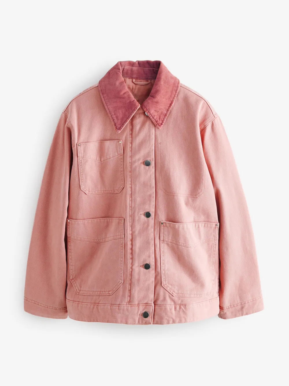 Fashionable Warm Outing Jacket With Corduroy Collar
