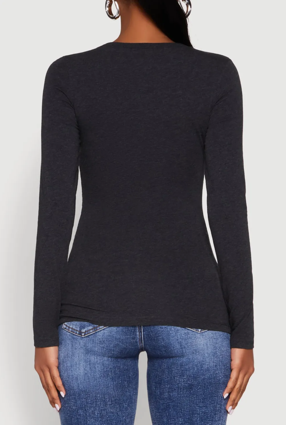 Solid Color Long Sleeved Top