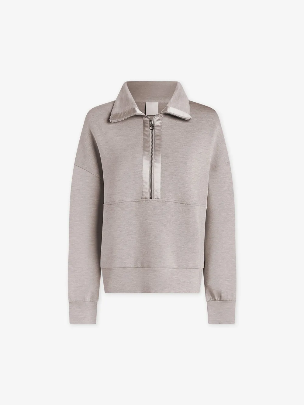 Chic Quarter-Zip Wide-Collar Loose Sweatshirt