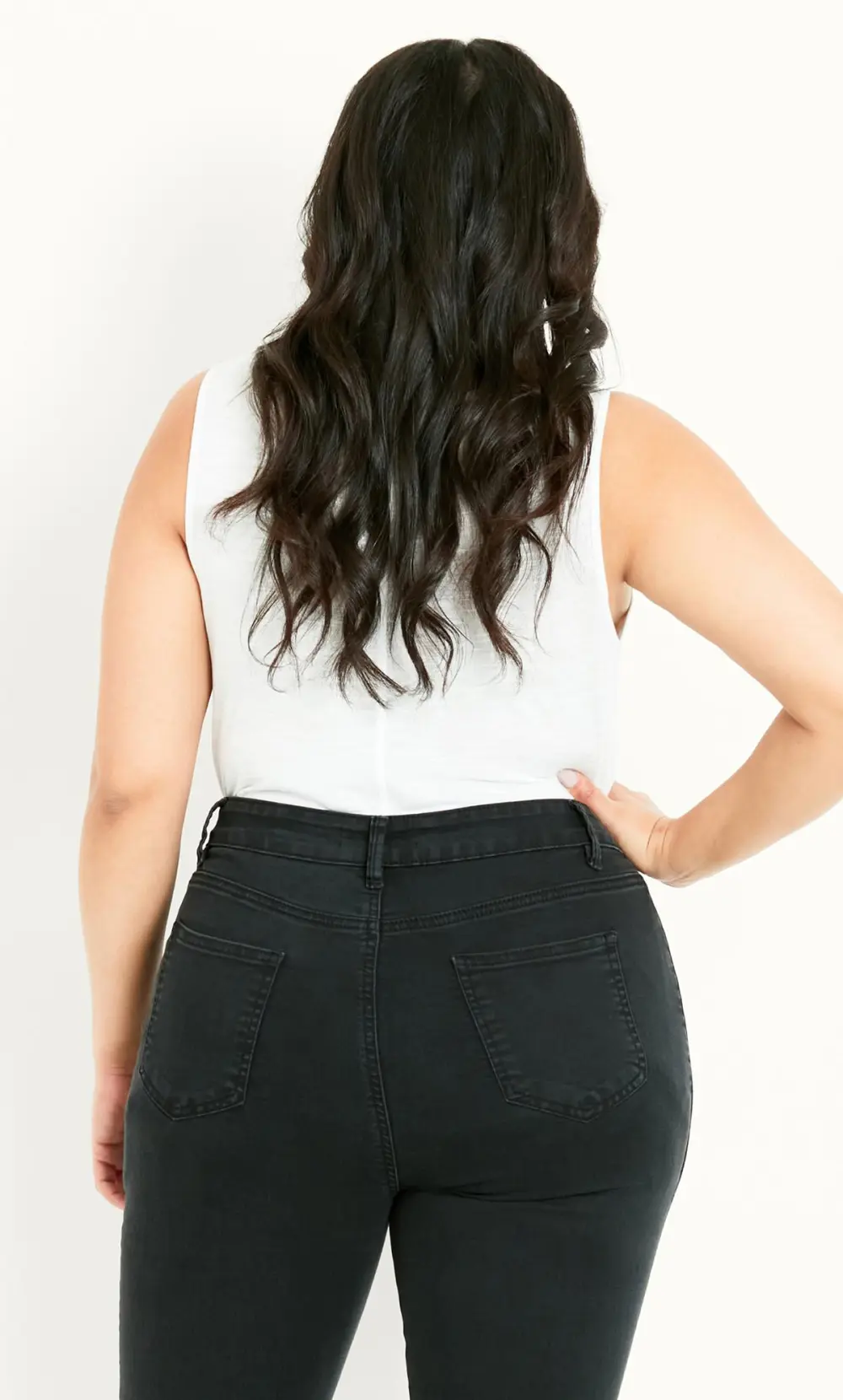 Evans Black High Waist Skinny Jeans