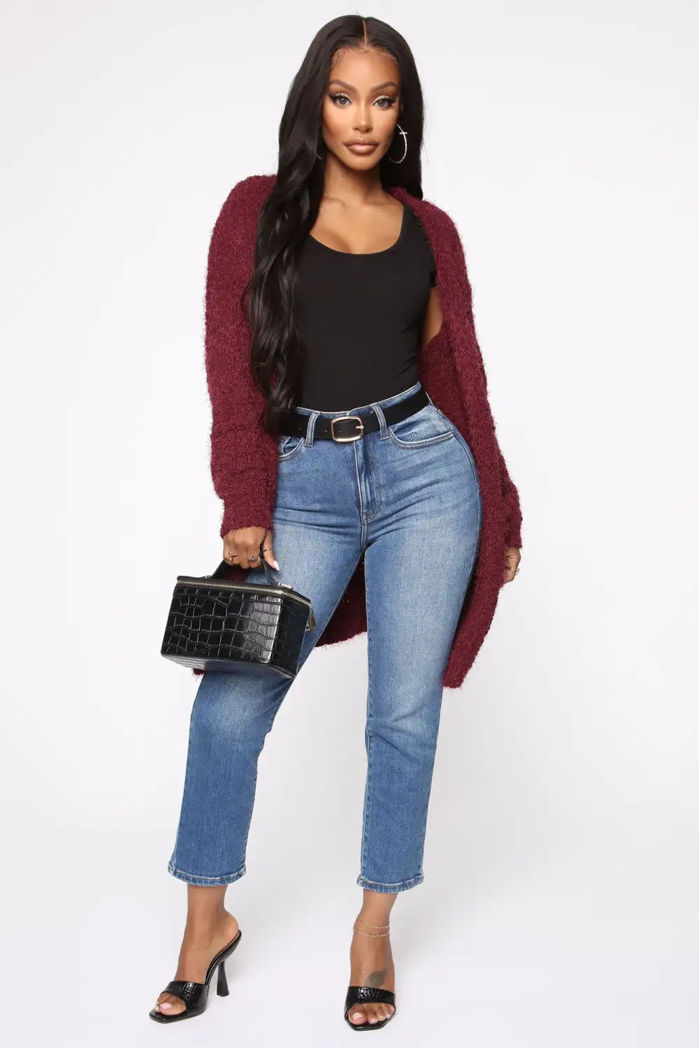 Never A Dull Moment Cardigan - Wine