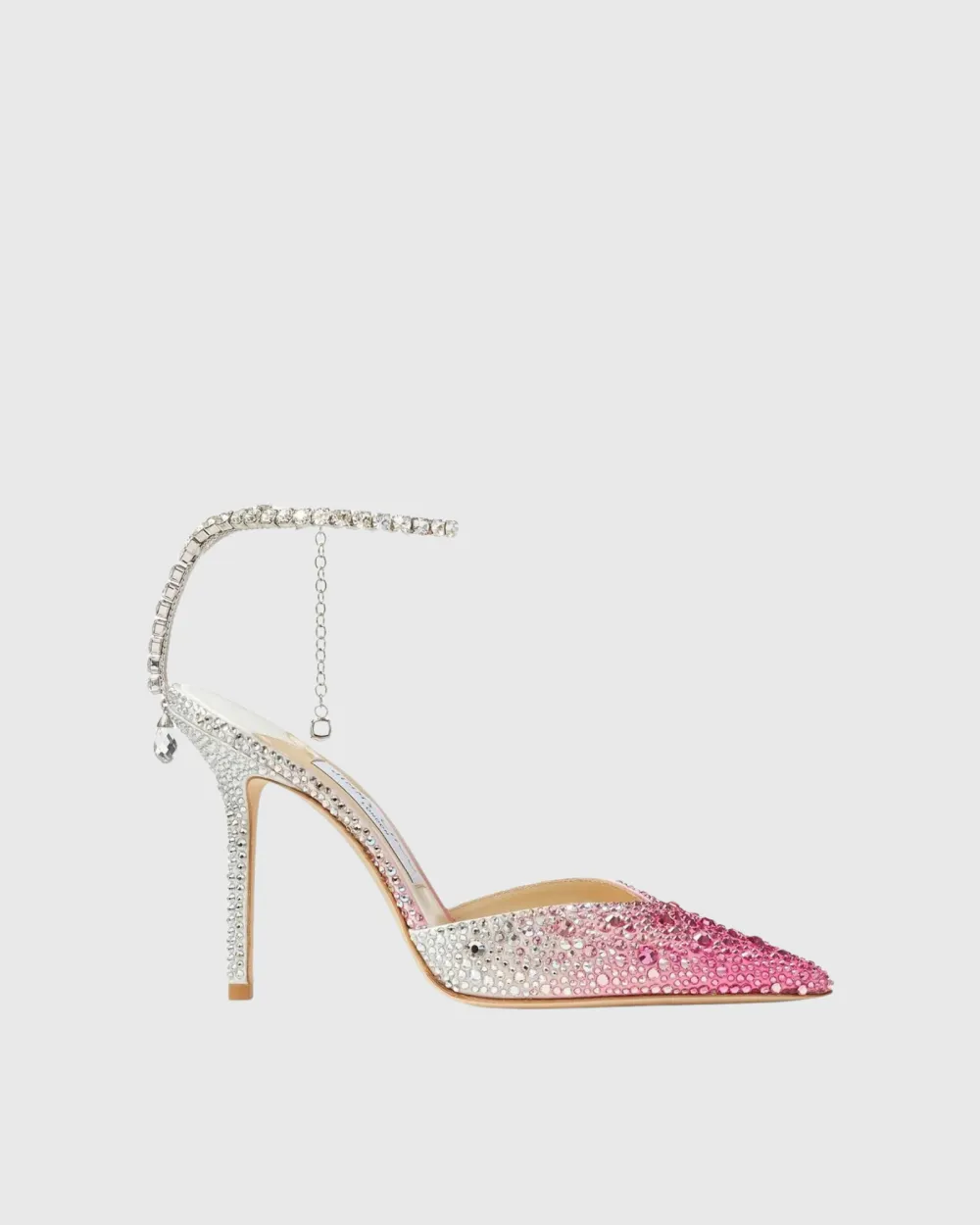 Rhinestone Strap Embellished Pumps in Pink