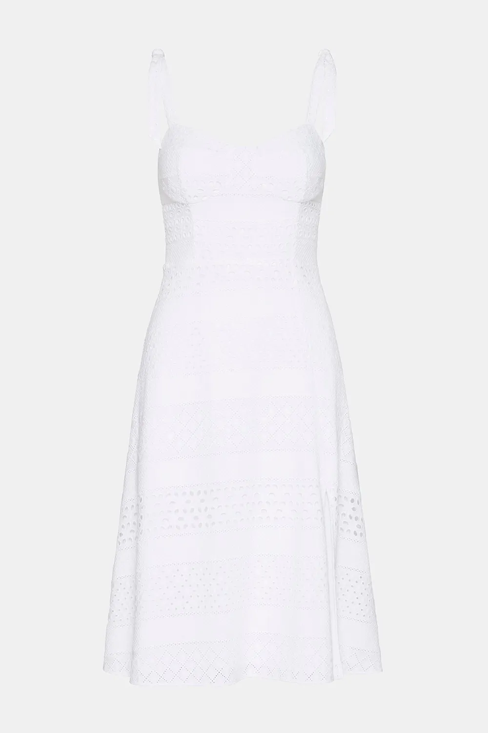 SWEETHEART NECKLINE DRESS WHITE