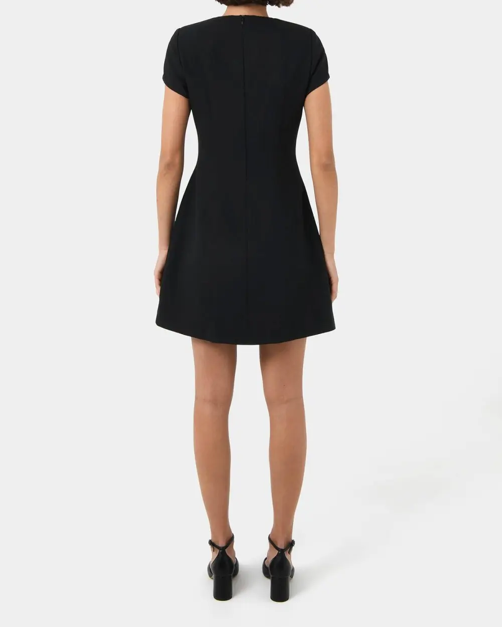 Round Neckline Panel Tailored Dress
