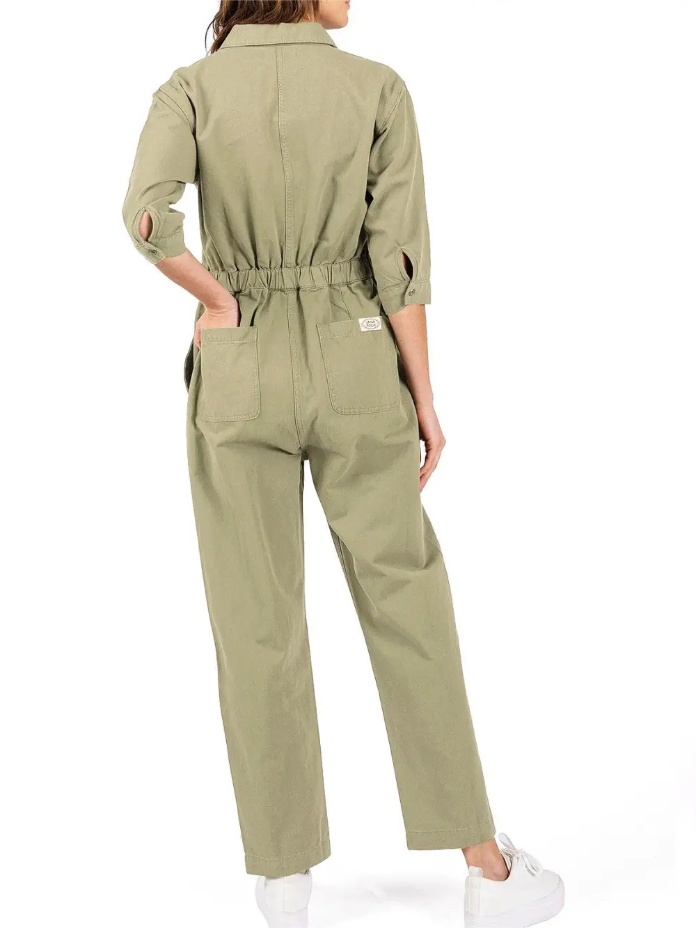 Pocketed Coverall Aviator Jumpsuit