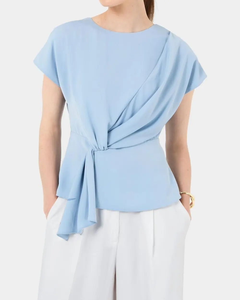 Peplum Design Pleated Top