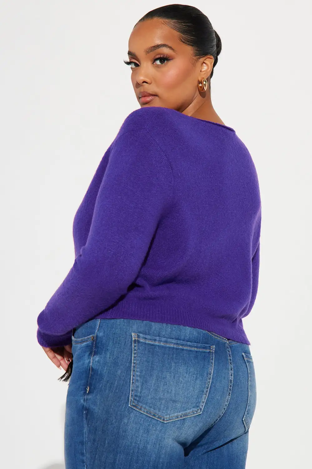 Albyn Cardigan Sweater - Purple
