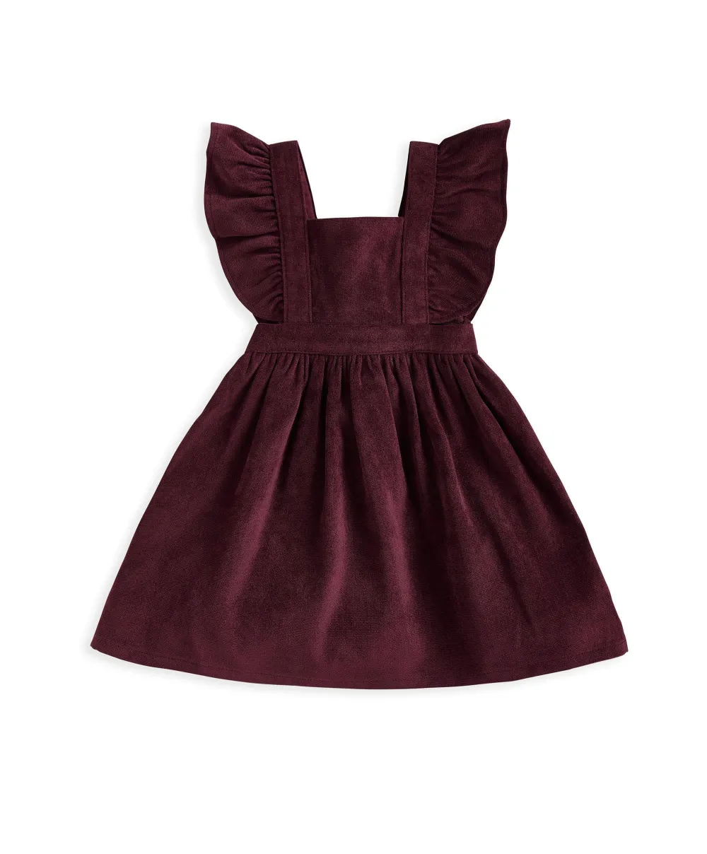 Winter Ditsy Floral Bodysuit & Pinafore Dress (2 Piece)