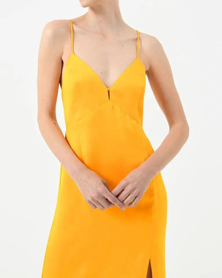 Backless Maxi Dress -Golden Yellow