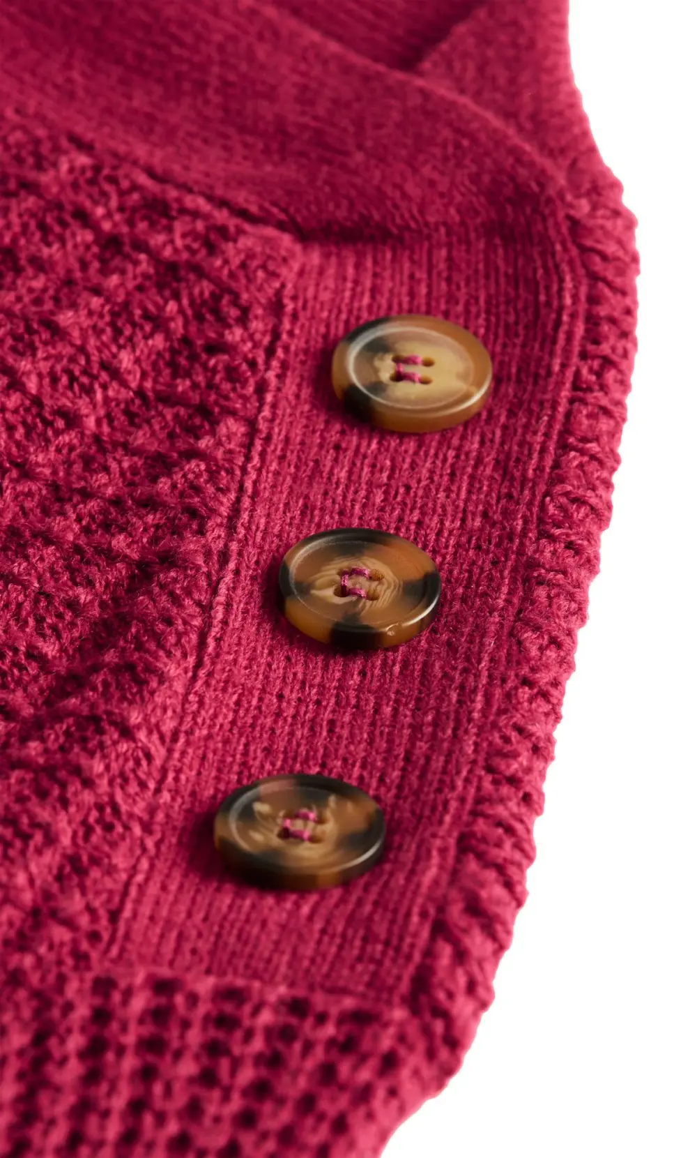 Evans Red Crew Neck Button Detail Jumper