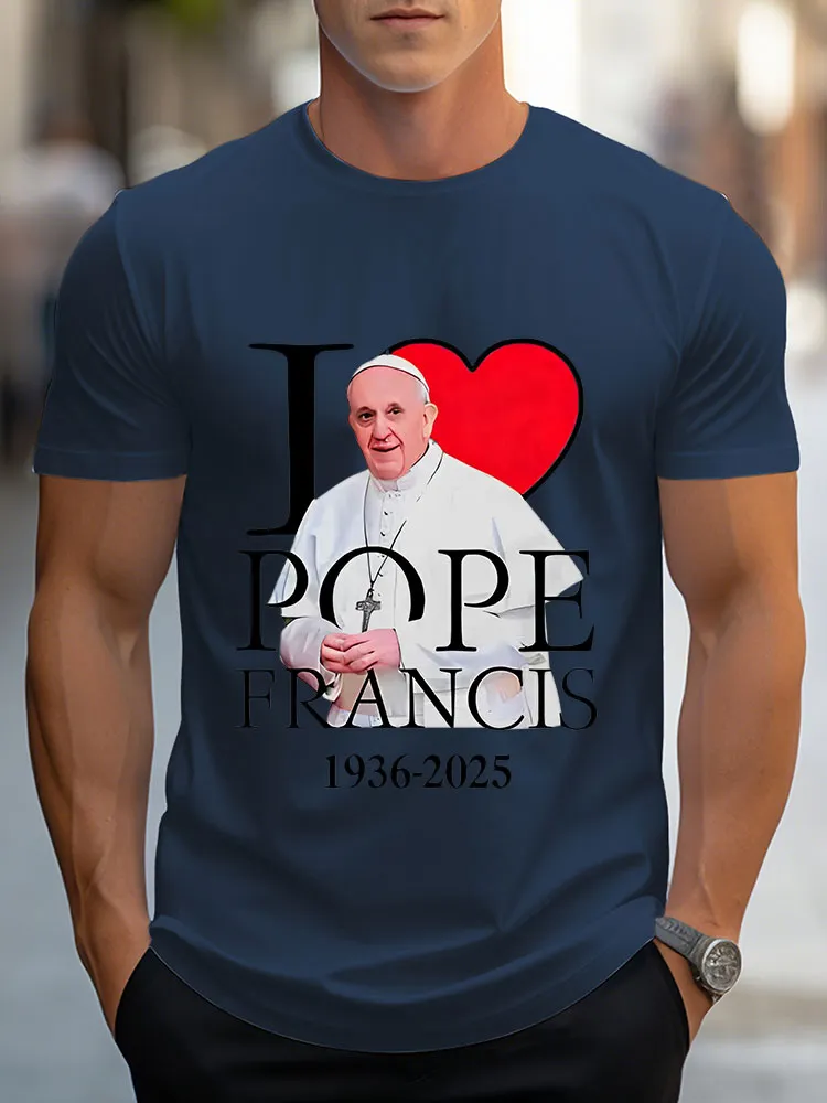 Men's I Love PF 1936-2025 Print Short Sleeve Round Neck Cotton T-Shirt