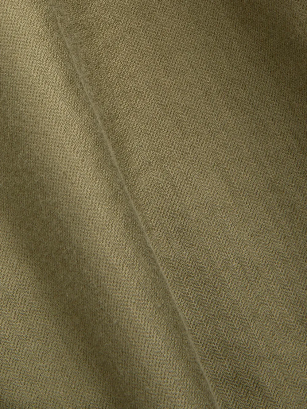 Green Unlined Linen-Cotton Trucker Jacket