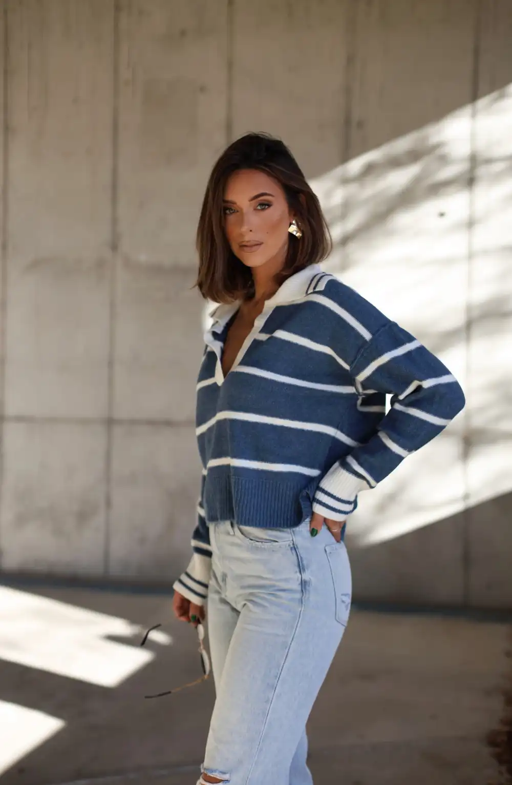Snow Fall Striped Sweater