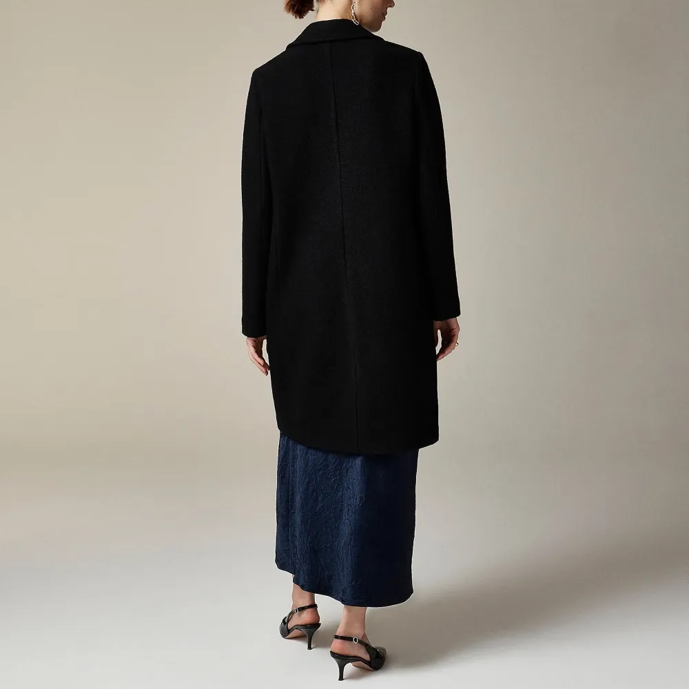 Plain topcoat boiled wool