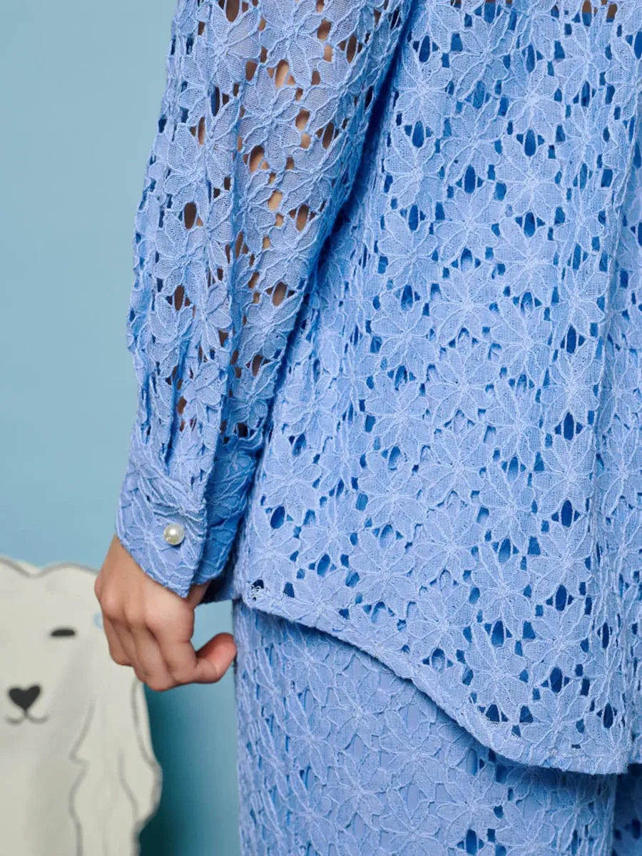 Casual Style Dressing Vibe Lace Shirt