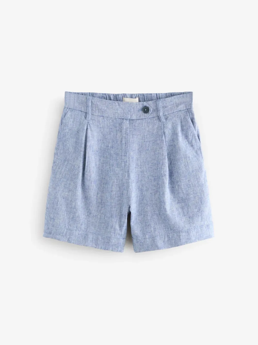 Basic Minimalist Solid Color Linen Blend Shorts