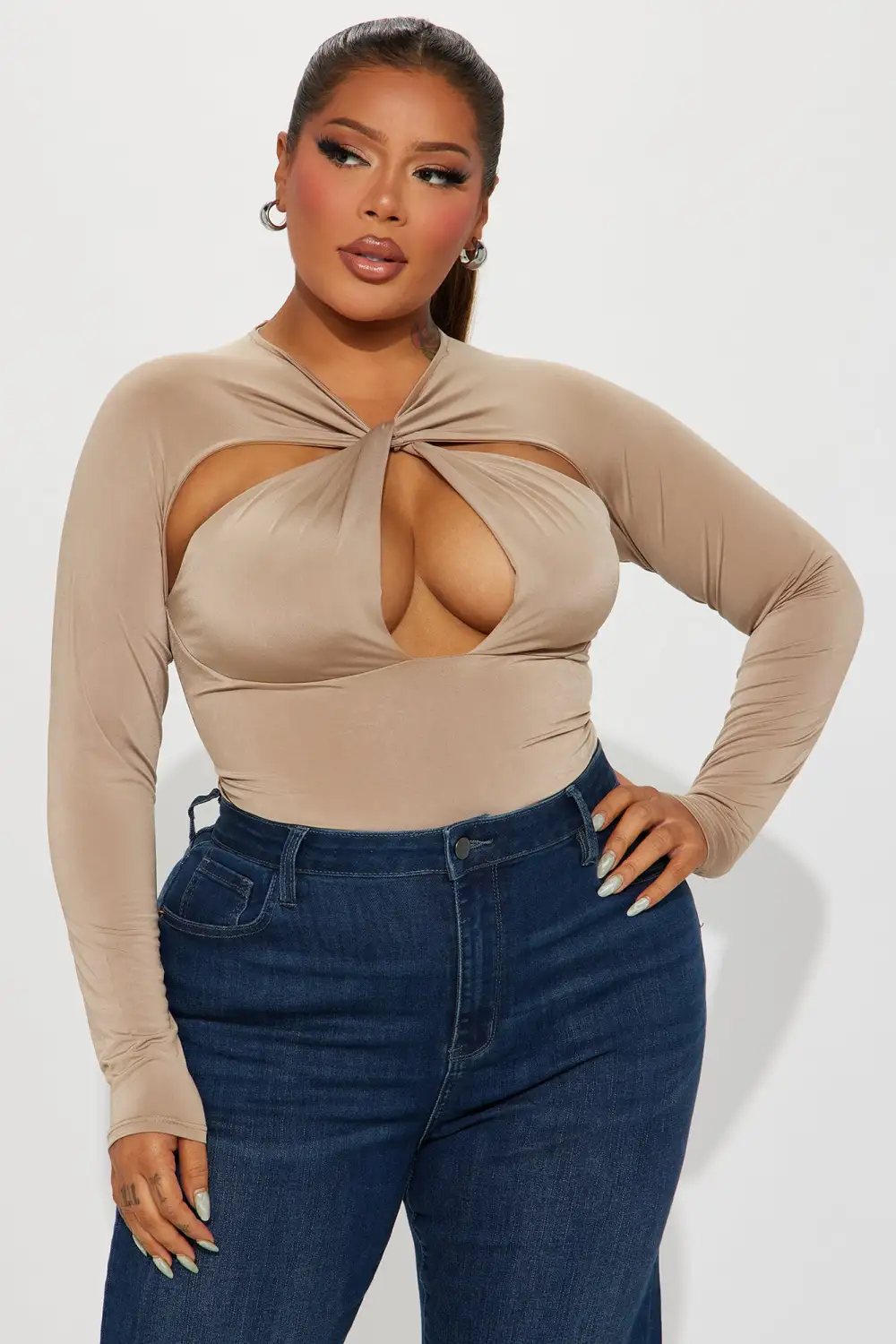 Don't Get It Twisted Bodysuit - Mocha