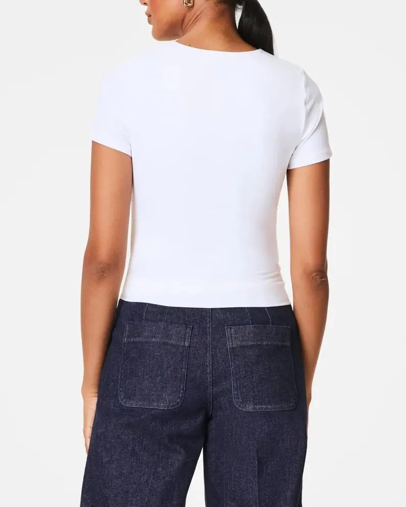 Slim Solid Color Crewneck T-Shirt